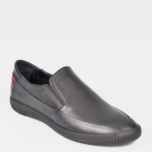 Pantofi otter negri, m5435, din piele naturala