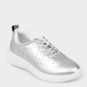 Pantofi sport flavia passini argintii, yd7408, din piele naturala