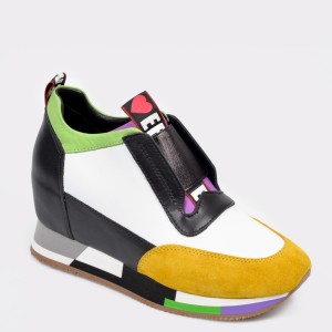 Pantofi sport flavia passini multicolori, dm21010, din piele naturala