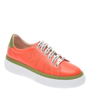 Pantofi sport flavia passini portocalii, 826409, din piele naturala