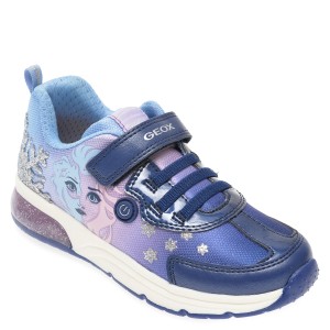 Pantofi sport geox bleumarin, j028vd, din material textil si piele ecologica