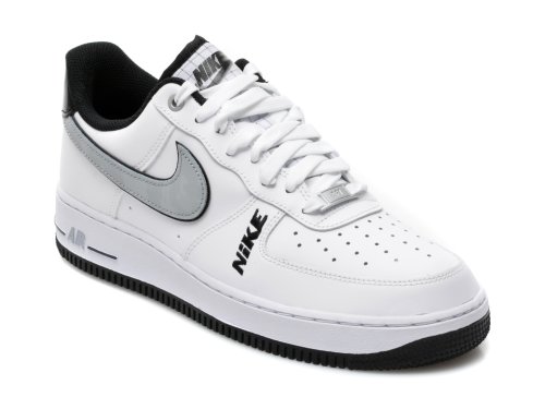Pantofi sport nike albi, air force 1 07 lv8, din piele naturala