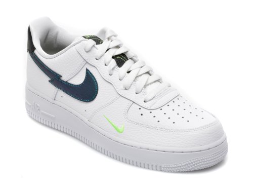 Pantofi sport nike albi, air force 1 low, din piele ecologica