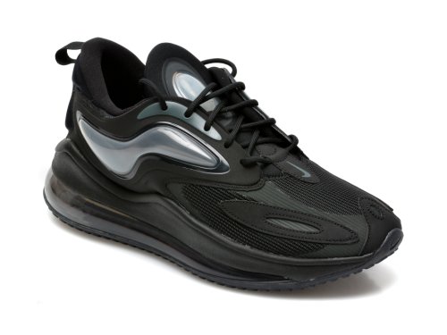 Pantofi sport nike negri, air max zephyr, din material textil si piele ecologica