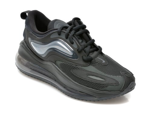 Pantofi sport nike negri, nike air max zephyr (gs), din material textil si piele ecologica
