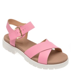 Sandale clarks roz, orinoco strap, din piele naturala