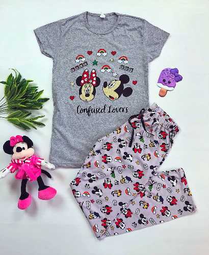 toxicity test Tropical Pijama dama gri lunga cu imprimeu cuplu Mickey & Minnie — Euforia-Mall.ro
