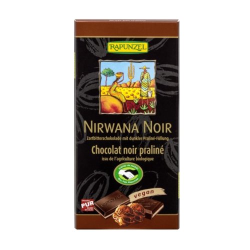 Ciocolata nirwana neagra 55%cacao 100gr rapunzel
