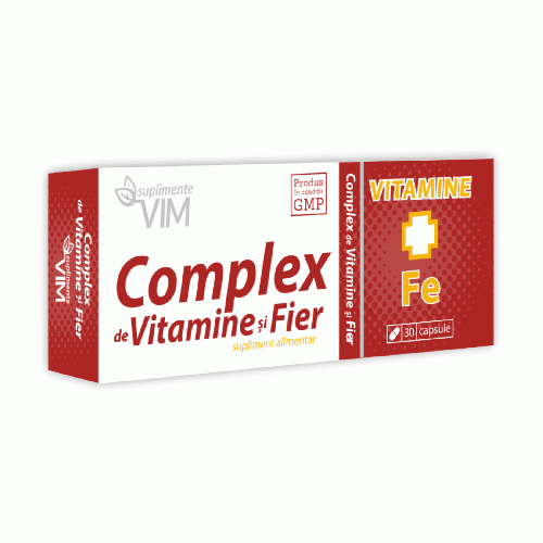Complex de vitamine si fier 30 caps. suplimente vim