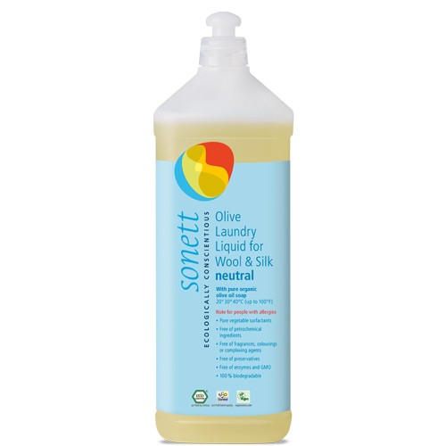 Detergent ecologic lichid pentru lana si matase neutru 1l sonett