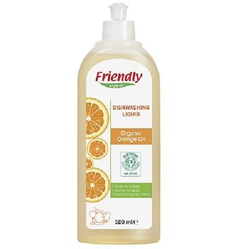 Detergent lichid de vase cu ulei organic de portocale 500ml