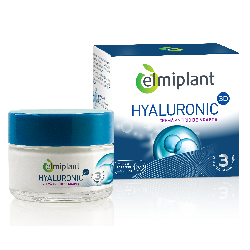 Hyaluronic crema 3d antirid noapte 50ml elmiplant