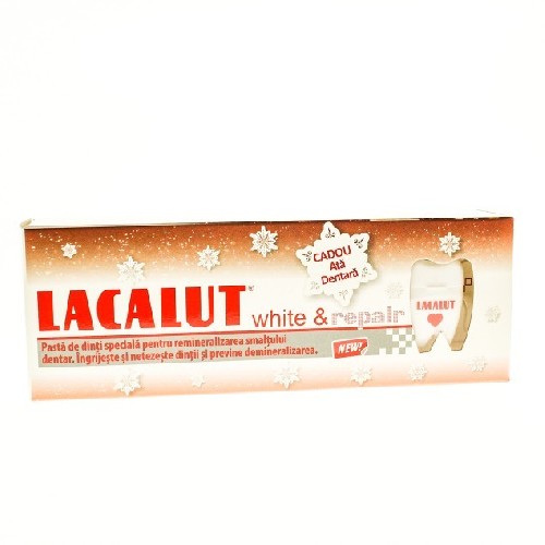 Lacalut white&repair 75ml + ata dentara gratis
