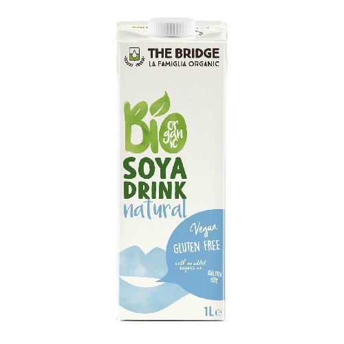 Lapte bio de soia natural 1l the bridge
