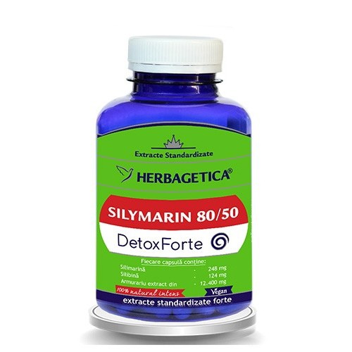 Silymarin 80/50 detox forte 120 cps herbagetica
