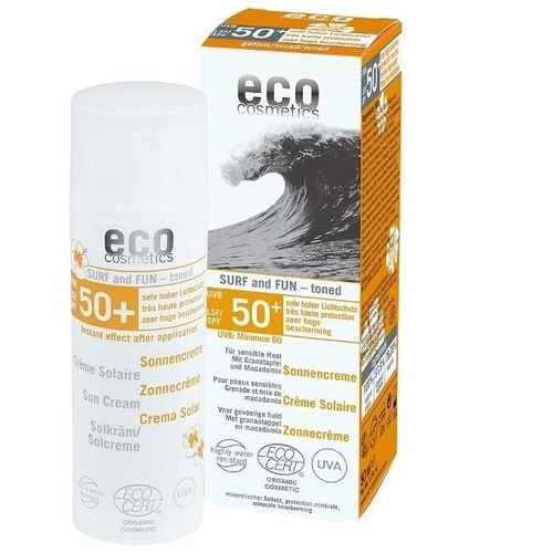 Cremă bio cu protecție solară fps50+ extra-rezistentă la apă - surf & fun, 50ml | eco cosmetics