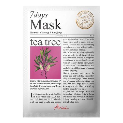 Mască Șervețel 7days mask arbore de ceai, curățare și purificare, 20g | ariul