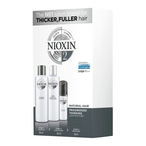Nioxin system 2 pachet tratament anticadere puternica pentru par natural, 340ml