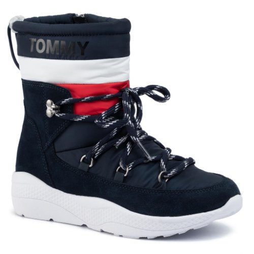 Botine tommy jeans - corporate padded nylon boot en0en00671 midnight 403
