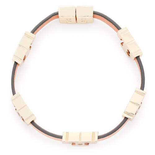 Brățară tory burch - serif-t single wrap bracelet 61675 tory gold/coconut/vanchetta 707