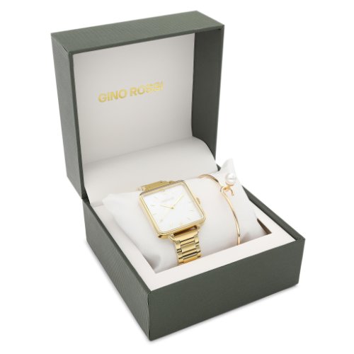 Ceas gino rossi - gr gift set 02w gold/white