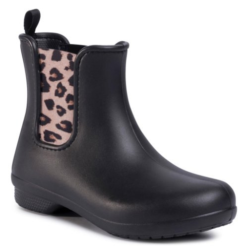 Cizme de cauciuc crocs - freesail chelsea boot w 204630 leopard/black