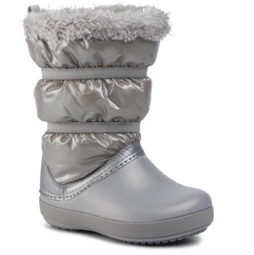 Cizme de zăpadă Crocs - cb lodgepoint metallic boot g 205829 silver metallic