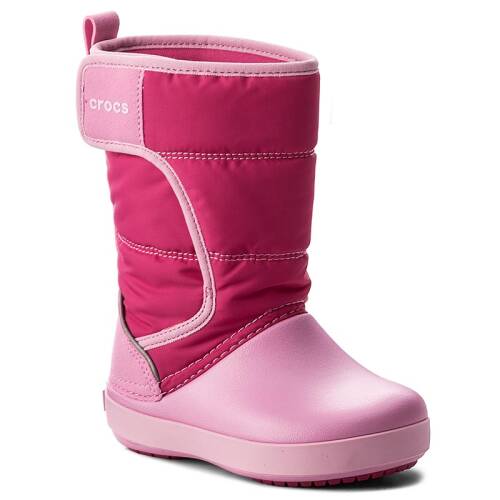 Cizme de zăpadă crocs - lodgepoint snow boot k 204660 candy pink/patry pink