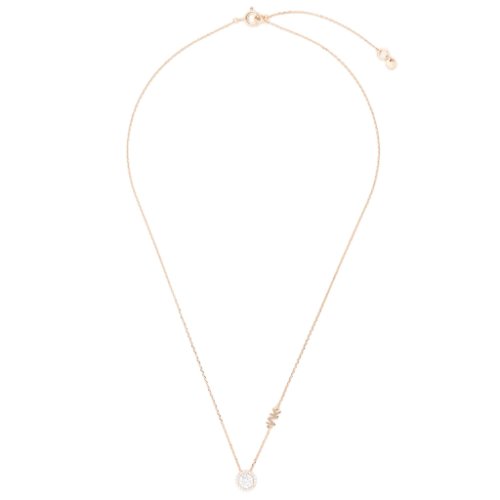 Colier michael kors - pave halo necklace mkc1208an791 rose gold clear