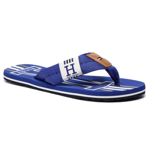 Flip flop tommy hilfiger - badge textile beach sandal fm0fm02076 mazarine blue 440