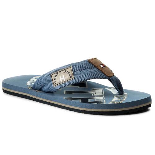 Flip flop tommy hilfiger - essential th beach sandal fm0fm01369 jeans 013
