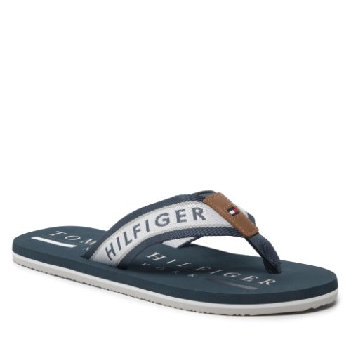 Flip flop tommy hilfiger - maritime beach sandal fm0fm03978 charcoal blue da4