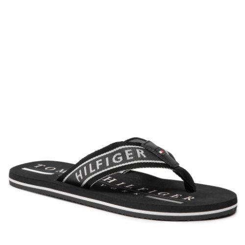 Flip flop tommy hilfiger - martime beach sandal fm0fm03978 black bds