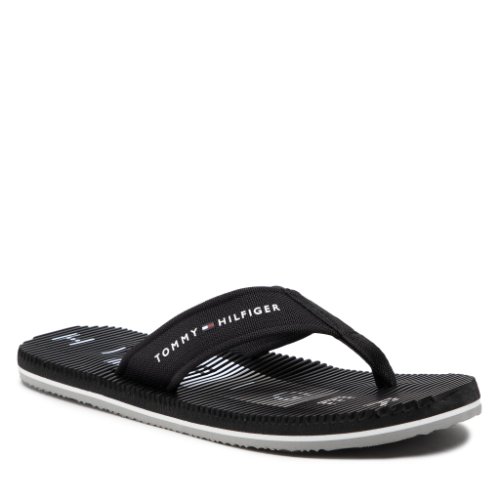 Flip flop tommy hilfiger - massage footbed beach sandal fm0fm03979 black bds