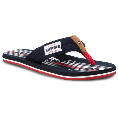 Flip flop tommy hilfiger - seasonal tommy beach sandal fm0fm01609 midnight 403