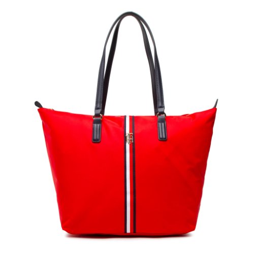 Geantă tommy hilfiger - poppy tote corp aw0aw11368 0kp