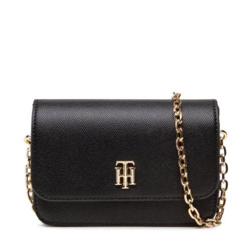 Geantă tommy hilfiger - th timeless mini crossover blk aw0aw13982 bds