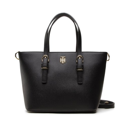 Geantă tommy hilfiger - th timeless small tote blk aw0aw13983 bds
