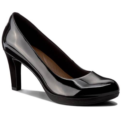 Pantofi clarks - adriel viola 261293604 black patent