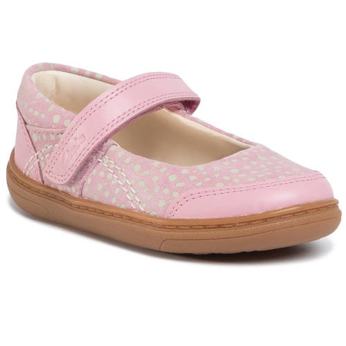 Pantofi clarks - flash stripe t 261497566 dusty pink leather