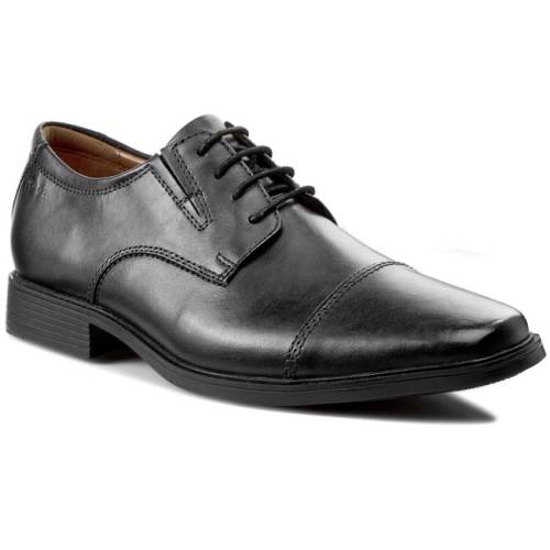 Pantofi clarks - tilden cap 261103097 black leather