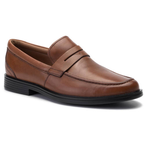 Pantofi clarks - un aldric step 261401408 tan leather
