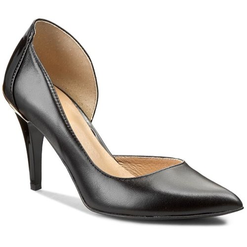 Pantofi cu toc subțire r.polaŃski - 0679 czarny lico/czarny lak