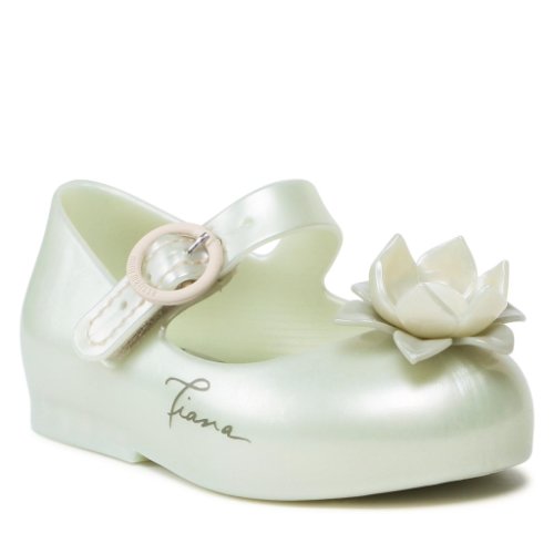 Pantofi închiși melissa - mini melissa sweet love + disn 33447 metalic white/green 54121