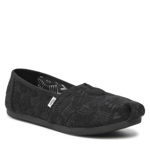 Pantofi închiși toms - alpargata 10016251 black geo lace