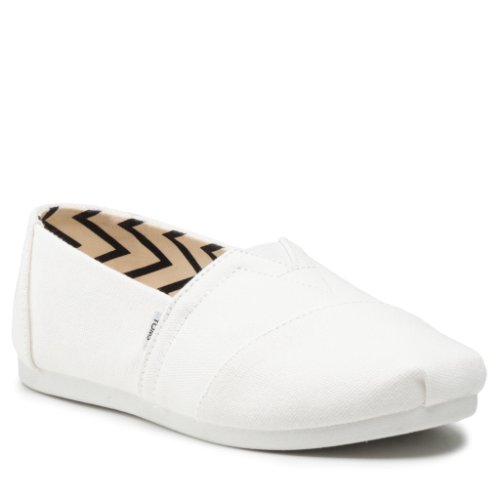 Pantofi închiși toms - alpargata 10017739 white reycled cotton canvas