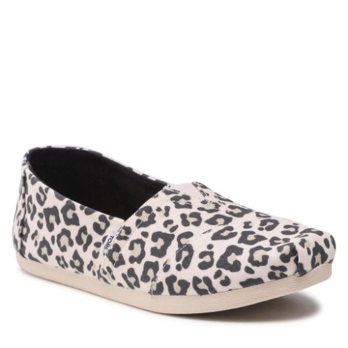 Pantofi închiși toms - alpargata 10017747 egret snow leopard print