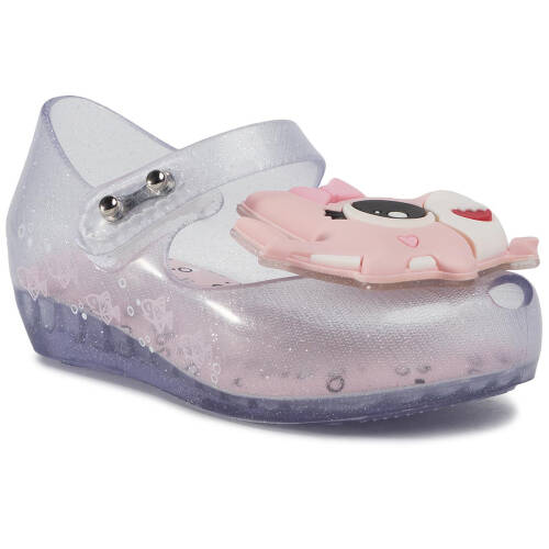 Pantofi melissa - mini melissa ultragirl shark b 32770 clear glitter/pink 53616