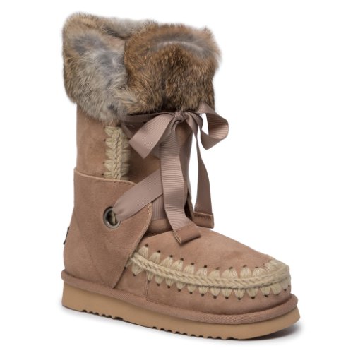 Pantofi mou - eskimo lace and fur camel