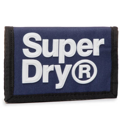 Portofel mare pentru bărbați superdry - velcro logo wallet m9810024a downhill blue t6g